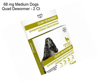 68 mg Medium Dogs Quad Dewormer - 2 Ct