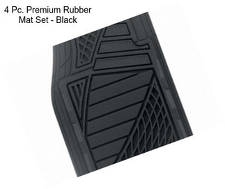 4 Pc. Premium Rubber Mat Set - Black