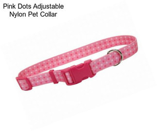 Pink Dots Adjustable Nylon Pet Collar