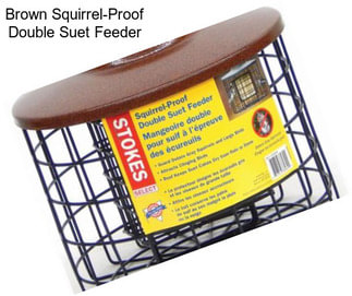 Brown Squirrel-Proof Double Suet Feeder