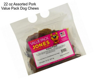 22 oz Assorted Pork Value Pack Dog Chews