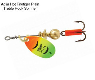 Aglia Hot Firetiger Plain Treble Hook Spinner