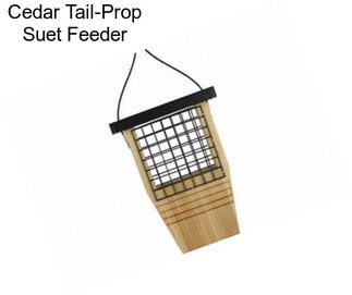 Cedar Tail-Prop Suet Feeder