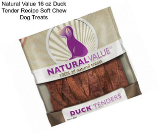 Natural Value 16 oz Duck Tender Recipe Soft Chew Dog Treats