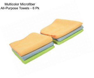 Multicolor Microfiber All-Purpose Towels - 6 Pk