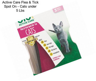 Active Care Flea & Tick Spot On - Cats under 5 Lbs