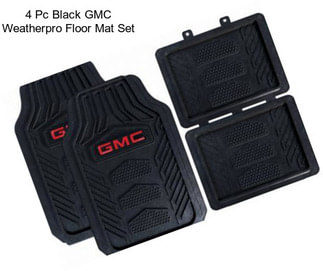 4 Pc Black GMC Weatherpro Floor Mat Set