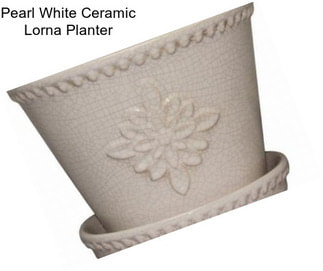 Pearl White Ceramic Lorna Planter