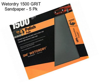 Wetordry 1500 GRIT Sandpaper - 5 Pk