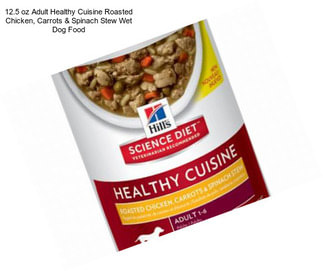 12.5 oz Adult Healthy Cuisine Roasted Chicken, Carrots & Spinach Stew Wet Dog Food