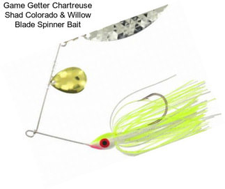 Game Getter Chartreuse Shad Colorado & Willow Blade Spinner Bait