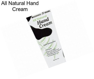 All Natural Hand Cream