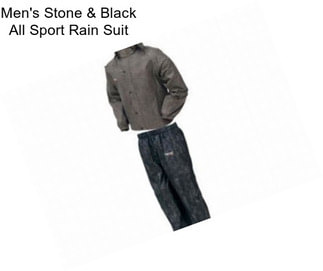 Men\'s Stone & Black All Sport Rain Suit