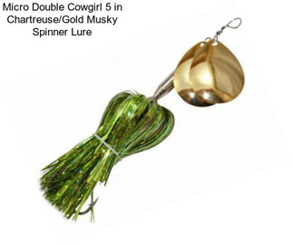 Micro Double Cowgirl 5 in Chartreuse/Gold Musky Spinner Lure