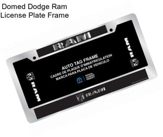 Domed Dodge Ram License Plate Frame