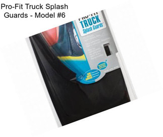 Pro-Fit Truck Splash Guards - Model #6