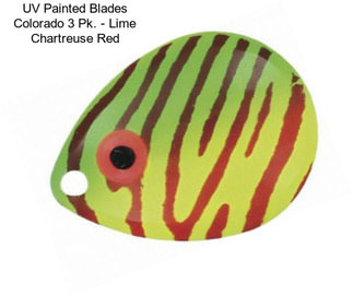 UV Painted Blades Colorado 3 Pk. - Lime Chartreuse Red