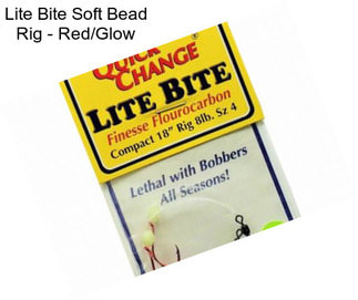 Lite Bite Soft Bead Rig - Red/Glow