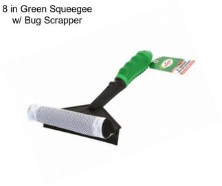 8 in Green Squeegee w/ Bug Scrapper