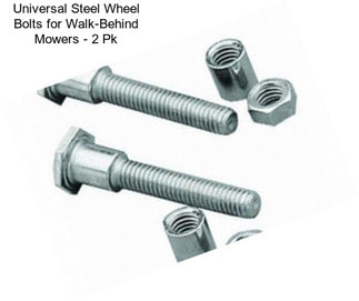 Universal Steel Wheel Bolts for Walk-Behind Mowers - 2 Pk