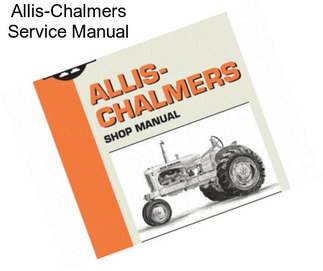 Allis-Chalmers Service Manual