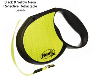 Black & Yellow Neon Reflective Retractable Leash