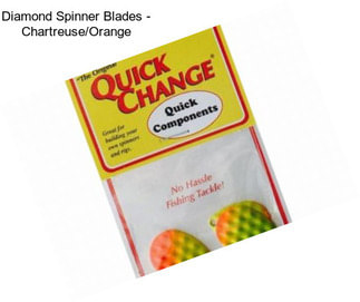 Diamond Spinner Blades - Chartreuse/Orange