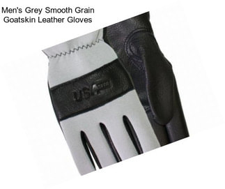 Men\'s Grey Smooth Grain Goatskin Leather Gloves