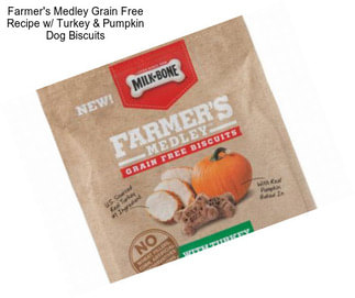 Farmer\'s Medley Grain Free Recipe w/ Turkey & Pumpkin Dog Biscuits