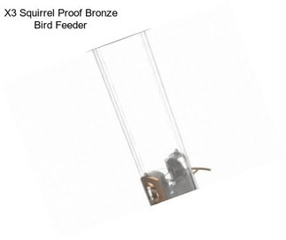 X3 Squirrel Proof Bronze Bird Feeder