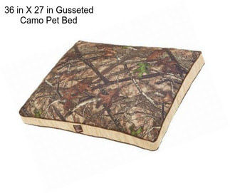 36 in X 27 in Gusseted Camo Pet Bed