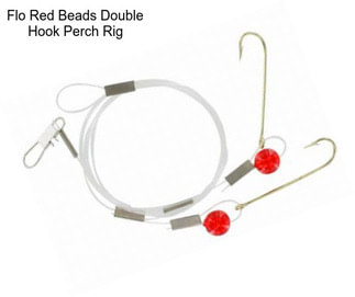 Flo Red Beads Double Hook Perch Rig