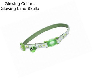 Glowing Collar - Glowing Lime Skulls