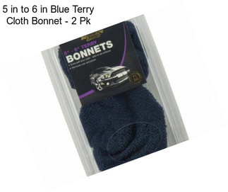 5 in to 6 in Blue Terry Cloth Bonnet - 2 Pk