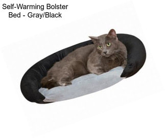Self-Warming Bolster Bed - Gray/Black