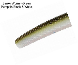 Senko Worm - Green Pumpkin/Black & White