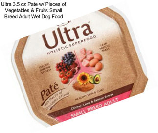 Ultra 3.5 oz Pate w/ Pieces of Vegetables & Fruits Small Breed Adult Wet Dog Food