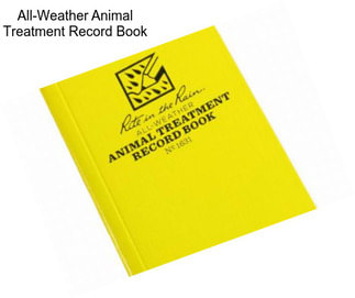 All-Weather Animal Treatment Record Book