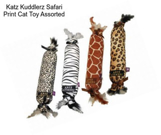 Katz Kuddlerz Safari Print Cat Toy Assorted