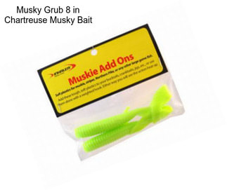 Musky Grub 8 in Chartreuse Musky Bait