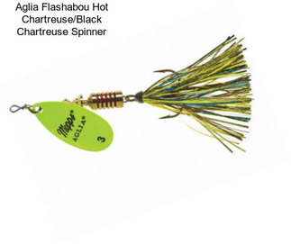 Aglia Flashabou Hot Chartreuse/Black Chartreuse Spinner
