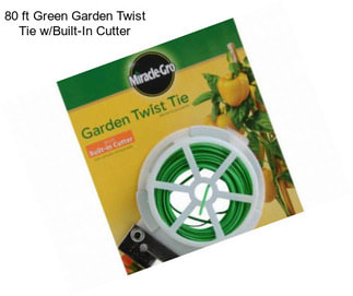 80 ft Green Garden Twist Tie w/Built-In Cutter
