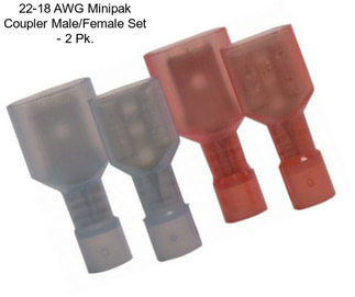 22-18 AWG Minipak Coupler Male/Female Set - 2 Pk.