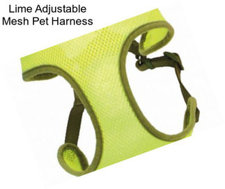 Lime Adjustable Mesh Pet Harness