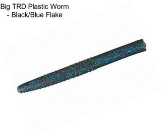 Big TRD Plastic Worm - Black/Blue Flake