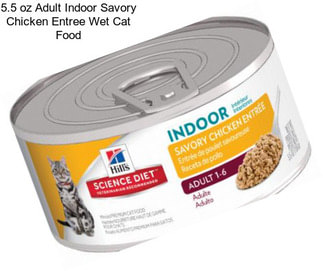 5.5 oz Adult Indoor Savory Chicken Entree Wet Cat Food