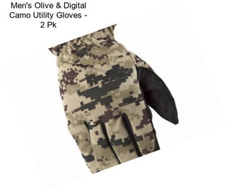 Men\'s Olive & Digital Camo Utility Gloves - 2 Pk