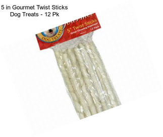 5 in Gourmet Twist Sticks Dog Treats - 12 Pk