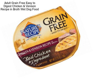 Adult Grain Free Easy to Digest Chicken & Venison Recipe in Broth Wet Dog Food