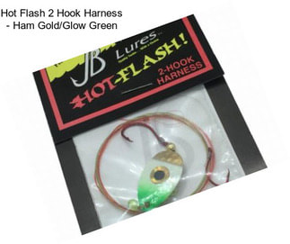 Hot Flash 2 Hook Harness - Ham Gold/Glow Green